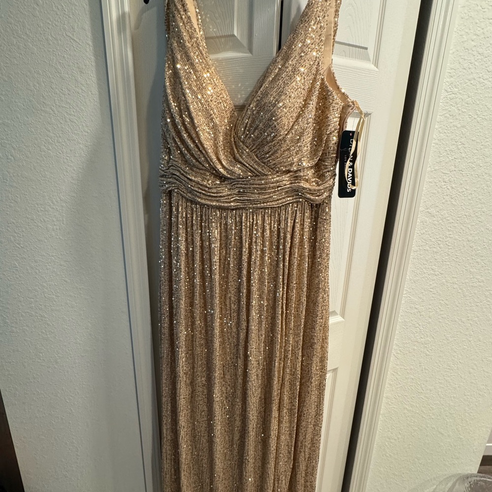 Gold Sequin Evening Gown